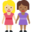 women holding hands, medium-light skin tone, medium-dark skin tone